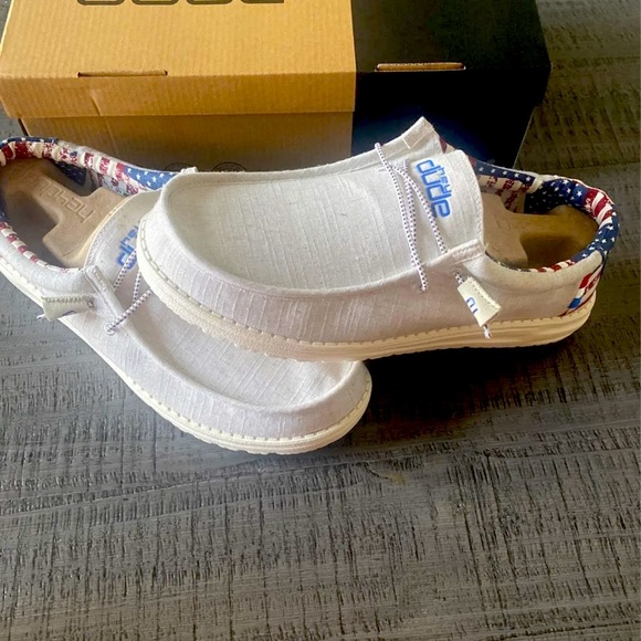 Hey Dude Other - NIB/NWT Mens Wally Patriotic Hey Dude shoes size 11